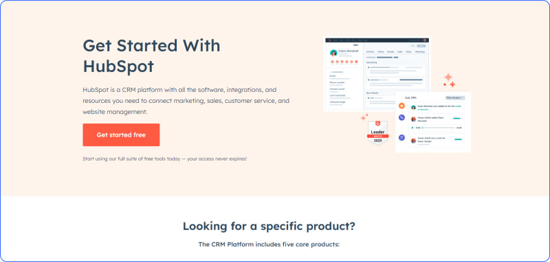 Hubspot: Best for businesses in the HubSpot ecosystem wanting free rule-based bots for leads and basic support.