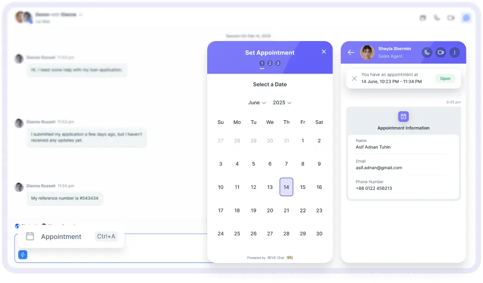 Appointment Scheduling Within Chat