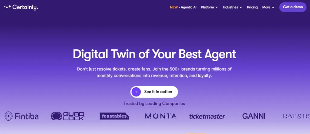 Certainly: Best for Brands wanting conversational AI