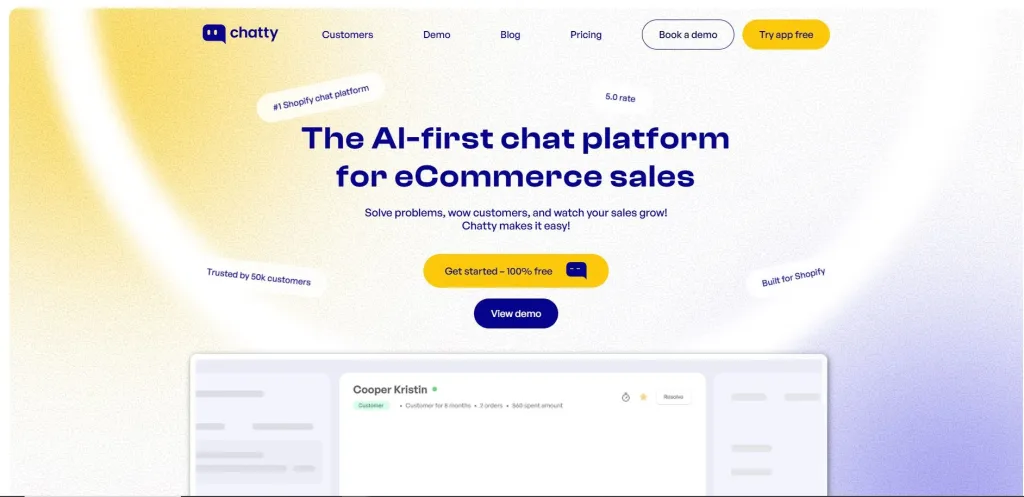 Chatty – Best for AI Chatbots and Upselling Tools
