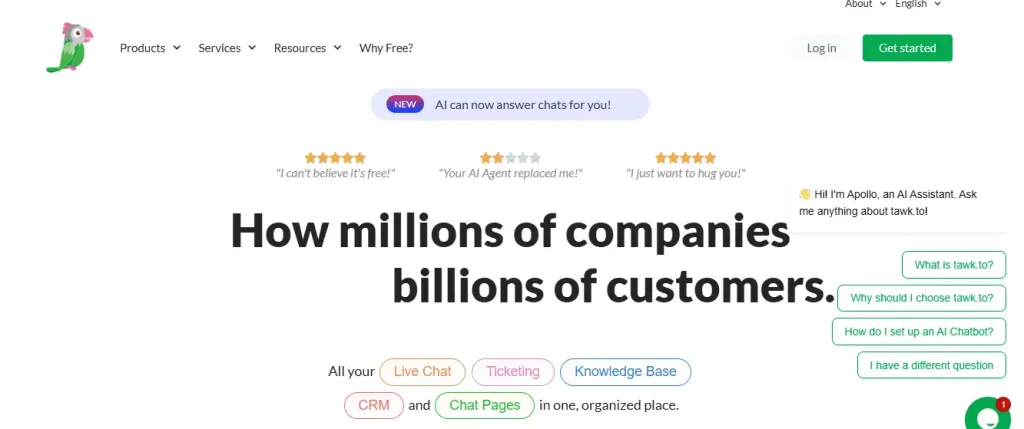 tawk.to – Best Completely Free Option
